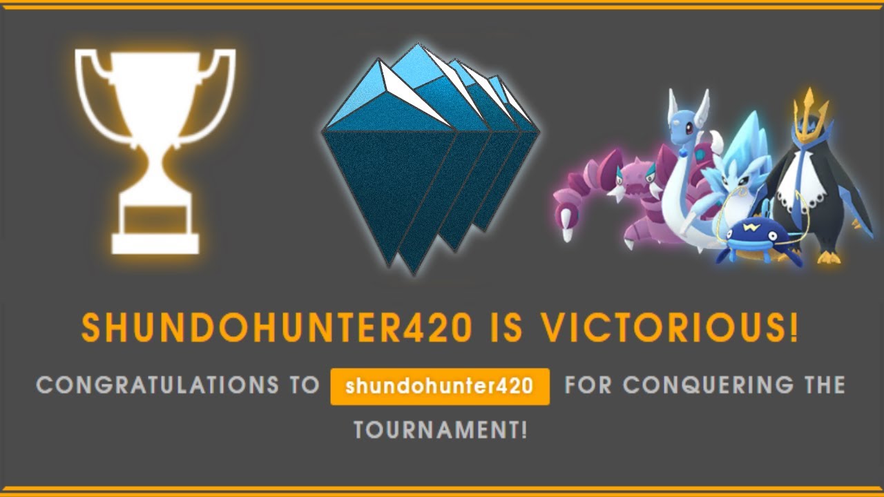 Shundohunter420 Wins Early Glacial Cup Tournament!!! | Pokemon Go PvP
