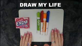 ASMR Gum Chewing Draw My Life | Childhood Vacations | Whispered Story Time