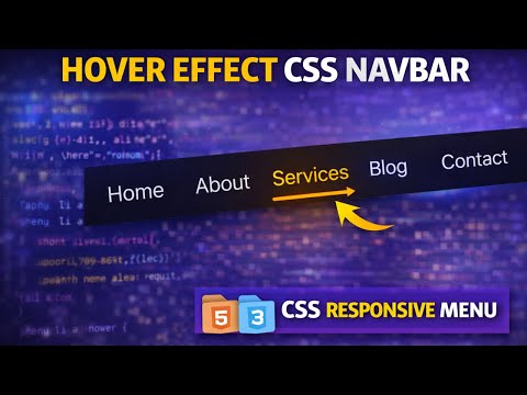 Hover Effect for Menus with CSS | Gradient Text on Hover | HTML & CSS for Beginners