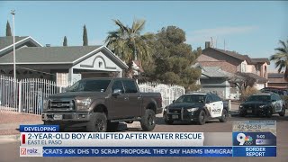 2-year-old boy airlifted after water rescue