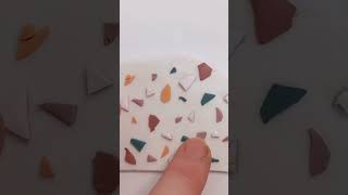 Terrazzo Earrings Made With Polymer Clay Tutorial #shorts