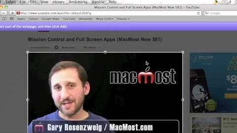 How To Put a Web Clip on your Dashboard