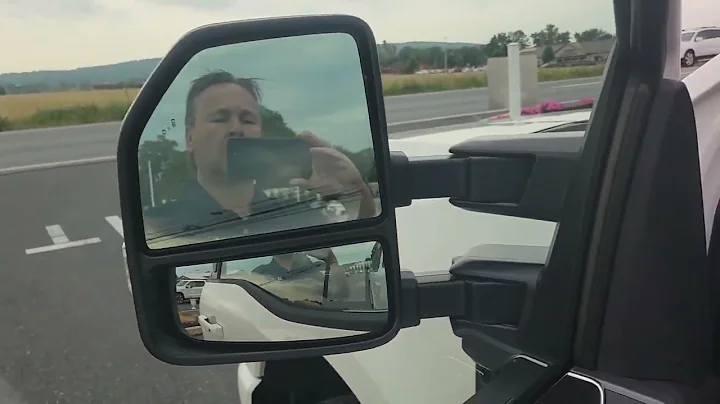 How to use the power folding mirrors on a 2023 Ford Super Duty