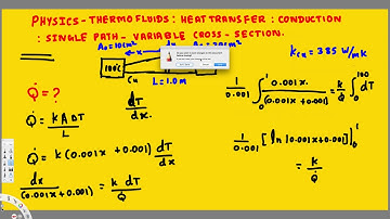 Physics - Thermofluids: Conduction: Heat Transfer: Single Path : Variable Cross Section