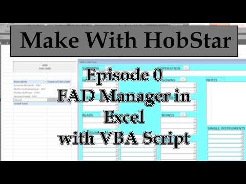 Build With HobStar - Episode 0 - FAD Manager