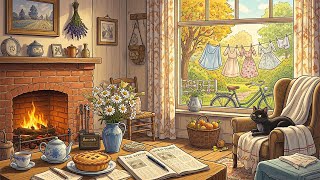 Relaxing Late October autumn morning in a Somerset cottage, oldies playing in another room screenshot 5