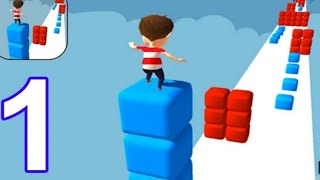 Cube Stacker surfer 3d Games All Levels Gameplay Android, ios New Game Big Update Levels. screenshot 2