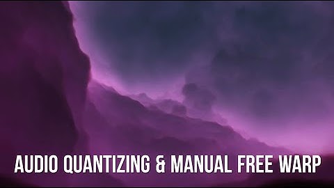 Cubase Tutorial ~ Audio Quantizing & Using Free Warp