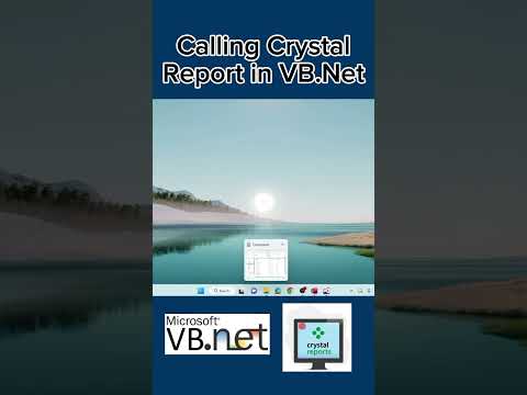 Crystal Report In VB.Net #shorts #crystalreports #vbnet