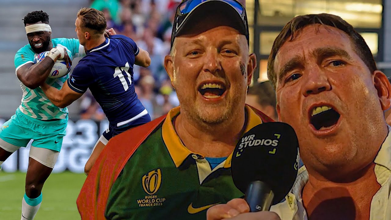 South Africa fans give their thoughts on beating Scotland at the Rugby World Cup