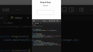 How to make drag and drop feature html css JavaScript