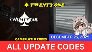 NEW UPDATE CODES Twenty One ROBLOX, December 25, 2025