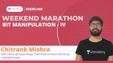 Bit Manipulation - IV  | Marathon Session | Chitrank Mishra