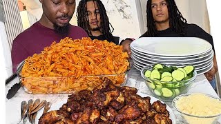 African Food for dinner for my family of 8 🍲 😋