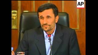 In an AP interview Tuesday, Iranian President Mahmoud Ahmadinejad urged President Barack Obama to se