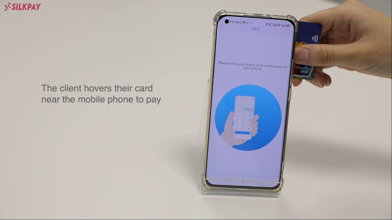 Silkpay's SoftPos accepting Unionpay card payment 