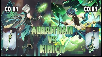 Team Damage Comparison C0 R1 Alhaitham Vs C0 R1 Kinich! Genshin Impact 5.0 Natlan