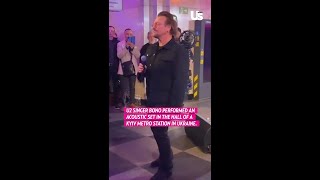 U2 Singer Bono Performs Acoustic Set At Kyiv Metro Station