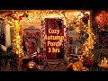 Cozy Autumn Porch 3hr version 🍂 ASMR Ambience (rustling leaves,  evening sounds) 🎃