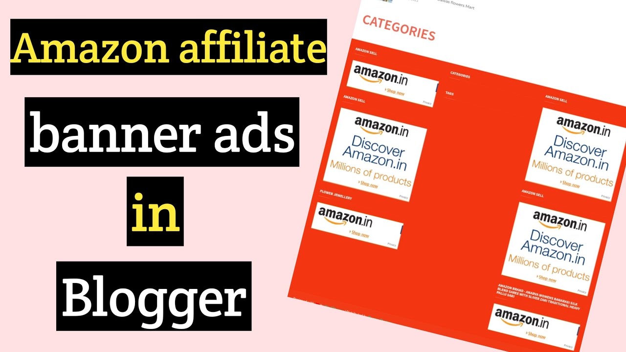 (Hindi)amazon affiliate ads in blogger | blogger par amazon banar kaise lagaen 2021