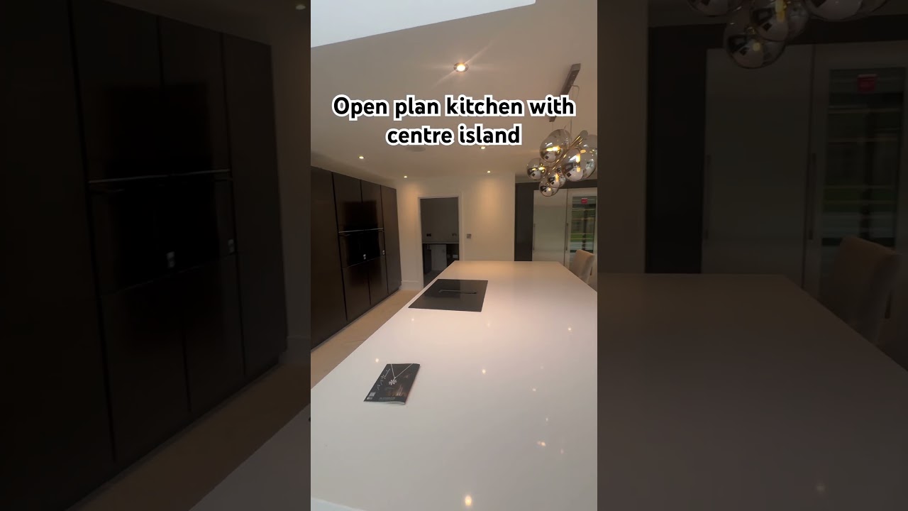 open plan kitchen with centre island 
