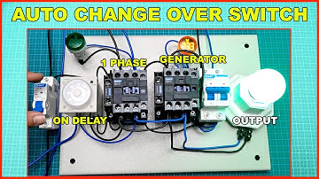 AUTOMATIC CHANGE OVER SWITCH FOR GENERATOR AND TIMER ON DELAY