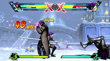 UMvC3 Gambit combo feat. Vergil and Psylocke