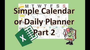 Simple Calendar or Daily Planner Part 2