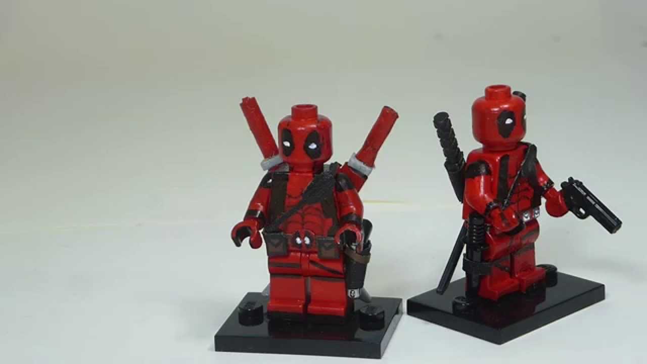 New Lego Custom Movie Deadpool VS Comic Deadpool D YouTube