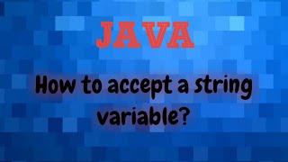 How to accept string variable|| Class-9 Java programming video no-7 || HINDI || Indo computers