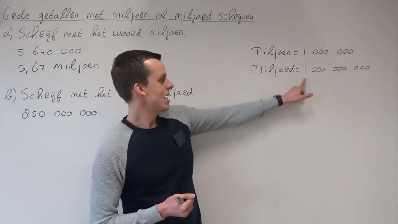 Grote getallen met het woord miljoen of miljard schrijven (3 VMBOKGT) YouTube
