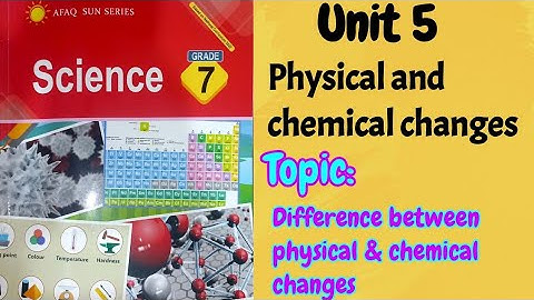 AFAQ sun series Science Class 7 Unit 5|Physical & chemical changes| D\b physical & chemical changes