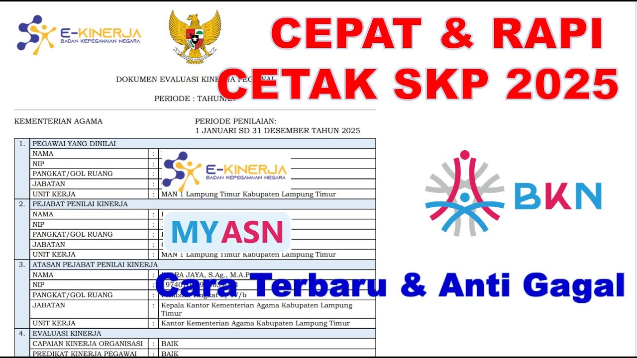 Cara Mudah Cetak SKP 2025 di E-Kinerja BKN (Terbaru & Terlengkap)