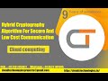 Hybrid Cryptography Algorithm for Secure and Cost-Effective Communication | IEEE Major Projects | B-Tech