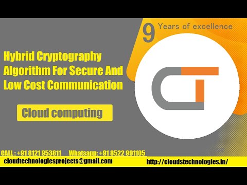 Hybrid Cryptography Algorithm For Secure And Low Cost Communication | IEEE Major Projects | B-Tech