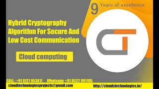 Hybrid Cryptography Algorithm For Secure And Low Cost Communication | IEEE Major Projects | B-Tech