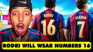 Rodri Will Wear No.16 & Fermín Takes No.7! 🔥🔵🔴