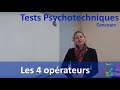 Les tests psycho by debo les 4 oprateurs  tests psychotechniques