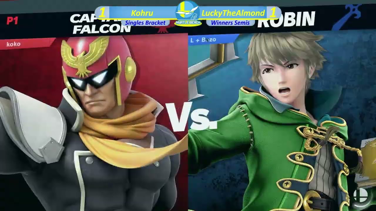 SocaSmash 167 Ultimate Singles: Kohru (Captain Falcon, Wolf) vs LuckyTheAlmond (Robin) Winners Semis