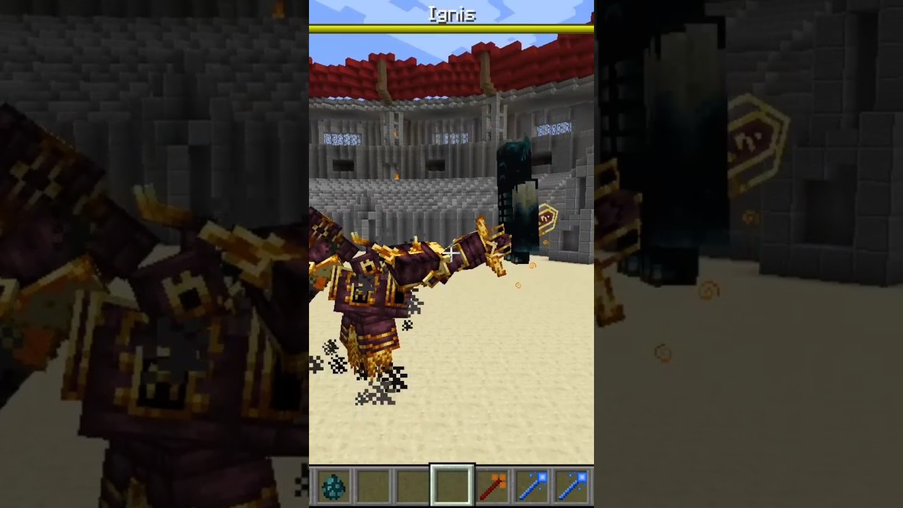MINECRAFT WARDEN VS IGNIS FIGHT||