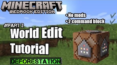 World Edit tutorial Part 2 | Deforestation🌳🌲Mcpe 1.21 No modz😎✌ Now with 2 command_block🤫