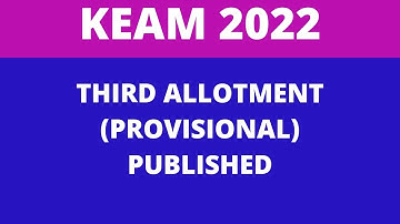 keam 2022 engneering /architecture third allotmemt published (provisional)