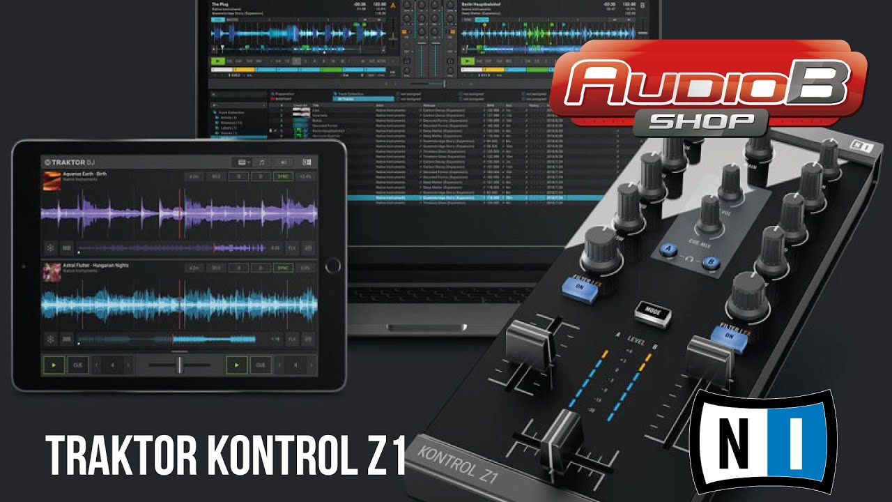 TRAKTOR KONTROL Z1, NATIVE INSTRUMENTS - AUDIOBSHOP - YouTube