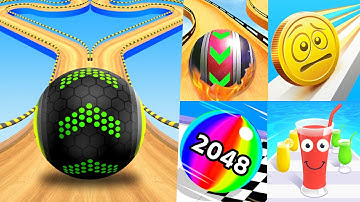 Going Balls Race 10 Vs Coin Rush, Sky Rolling Ball 3D, Ball Run 2048, Juice Run All Levels Gameplay