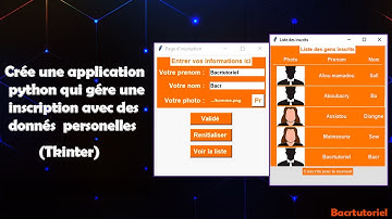 TUTO : Créé une application python pour gérer des inscriptions