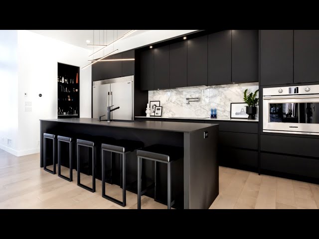 25+ Black Kitchen (Modern Design, Dark Color) Interior Design Ideas 