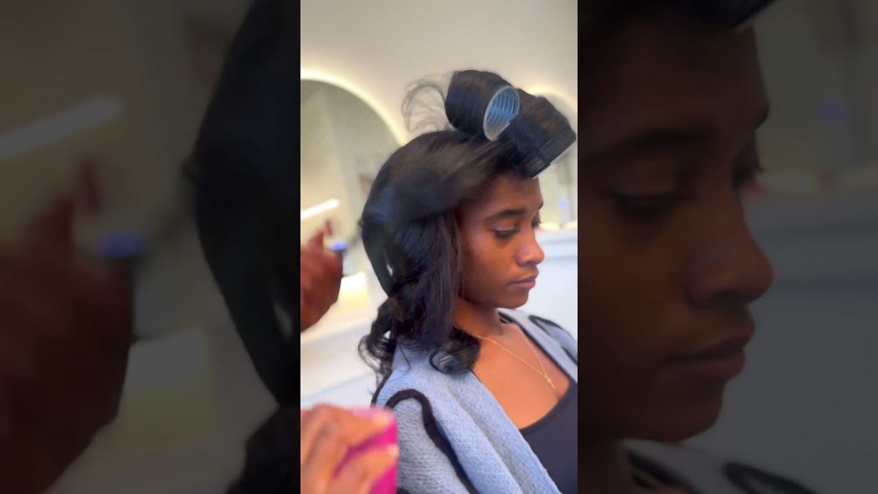 Bouncy Silk press Houston salon 