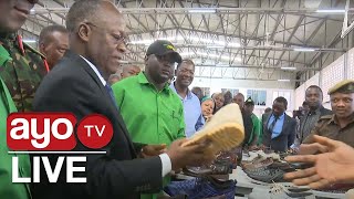 LIVE: RAIS MAGUFULI AKINUNUA VIATU KWENYE UZINDUZI WA KIWANDA CHA BIDHAA ZA NGOZI - MOSHI