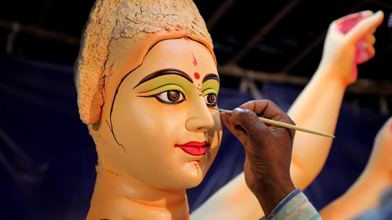 Durga Idol Eyes Painting | Durga Idol making process (Eye Painting ) | Eyes Making Of Durga Idol