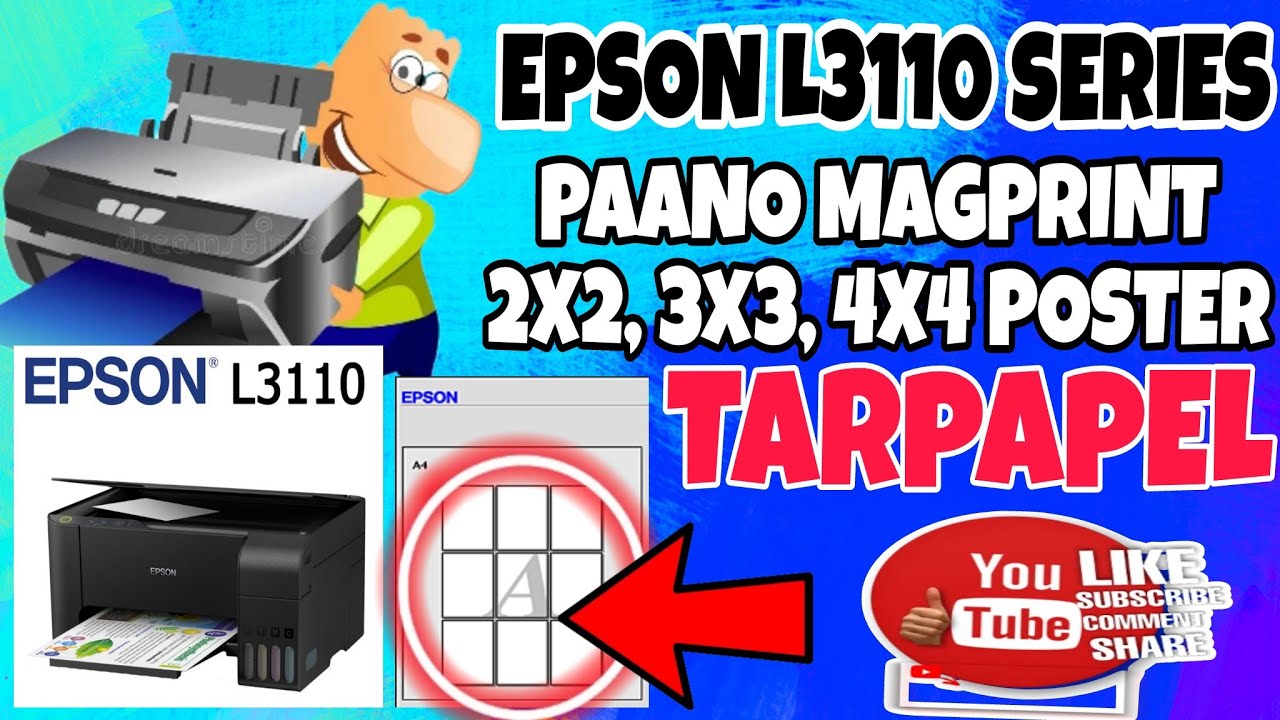 HOW TO PRINT 2X2 3X3 4X4 POSTER IN EPSON L3110 TARPAPEL IMPROVISE HOW TO PRINT 2X2 3X3 4X4 POSTER IN EPSON L3110 TARPAPEL IMPROVISE